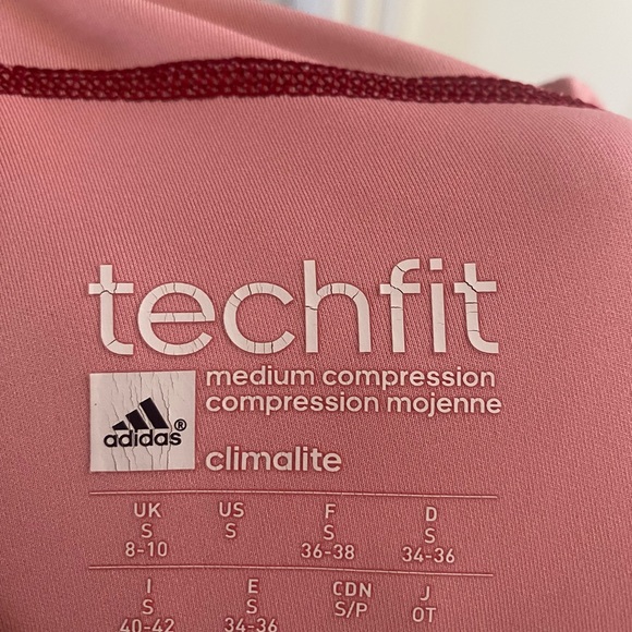 Adidas Techfit Climatized red leggings sz S - Picture 5 of 7